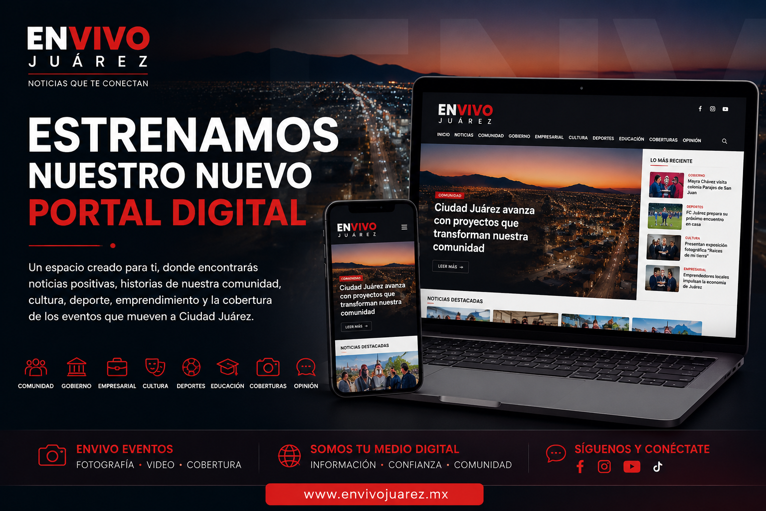ENVIVO JUÁREZ estrena su nuevo portal digital